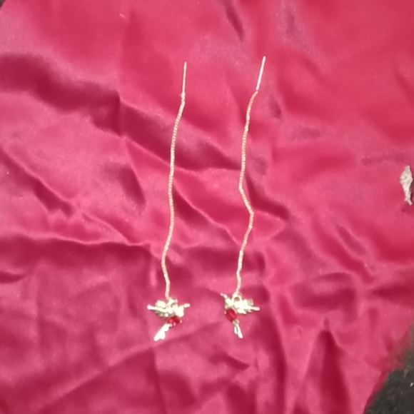 LAST 1! 2XHP! NWT Pink Hummingbird Chain Earrings! - Picture 2 of 8